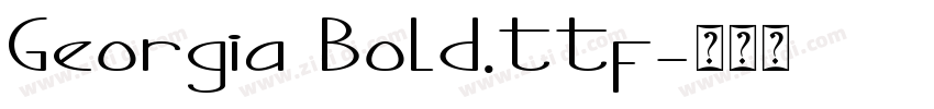 Georgia Bold.ttf字体转换